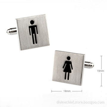 High Quality Polishing Stainless Steel/Copper/Titanium/Silver Cufflinks For Men